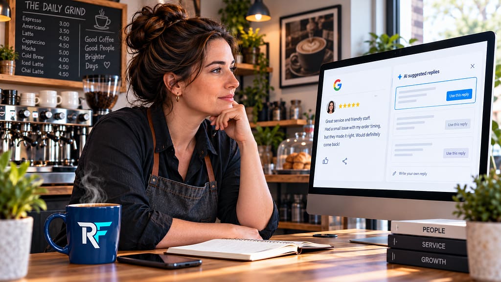 ai google review responses featured coffee shop